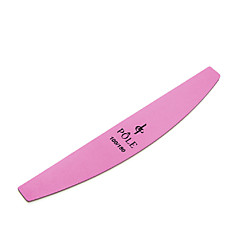 Пилка для ногтей POLE "Лодочка" 100/180 премиум (розовая)